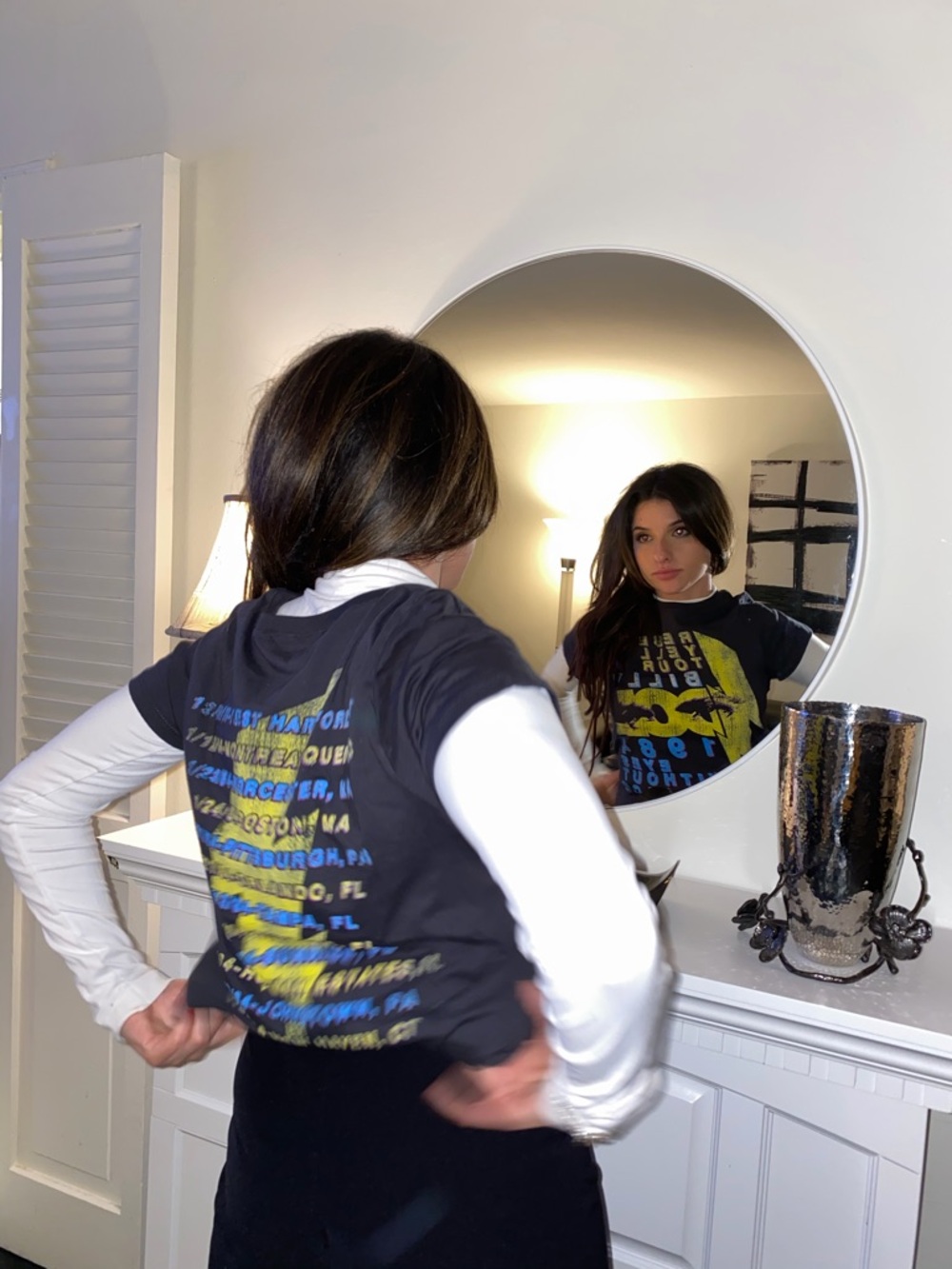 Rebel Yell Tour Graphic Tee with Yellow Lightning & Blue Billy Idol Band Tee